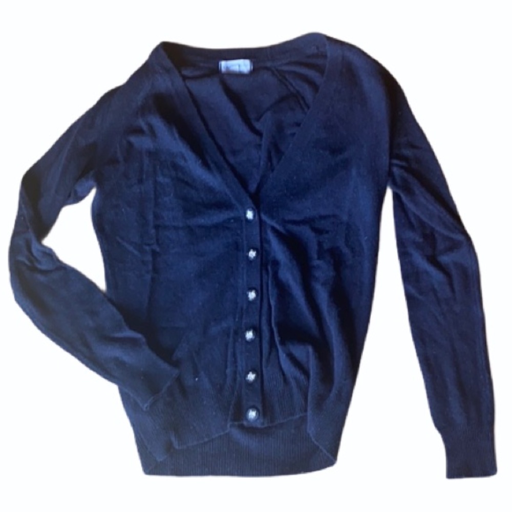 I Love H81 Black Button Down Cardigan